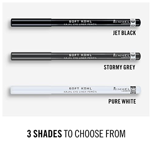 Rimmel London Soft Kohl Smudge-proof Eyeliner Pencil, Jet black, 1.2 g