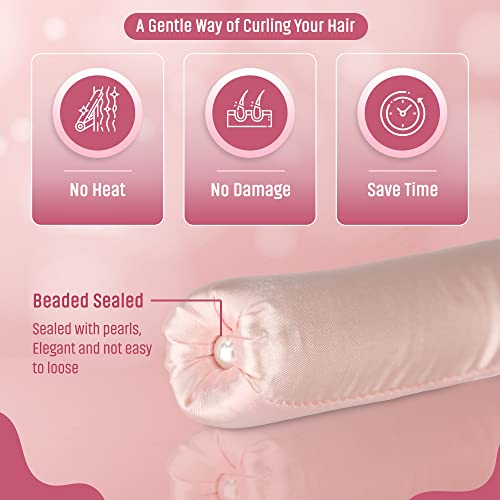 SHOPTOP® Heatless Curling Rod Headbands - Heatless Hair Curling Set, Styling Tools for Long Medium Hair Best For Natural Wave Soft Hair Roller fo