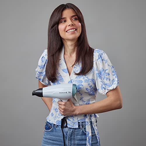 Remington Shine Therapy Hair Dryer with Power Dry and Cool Shot for a Frizz Free Shine, Quick Drying, 2300 W - D5216, White