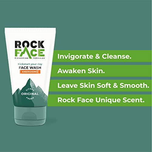 Rockface Mens Face Wash, Energising, Skin Detox, Every Day Use, 150ml