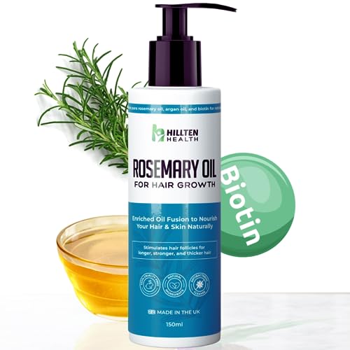 Rosemary Oil For Hair Growth Natural Serum, with Biotin, Sunflower Oil, Argan Oil and Rosemary Oil Natural Hair Growth Oil with Pre Diluted Rosem