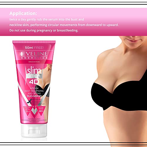 Eveline Cosmetics Bust Push-Up Serum Breast Enlargement Cream for Women | 200 ml | Intense Breast Enchancer | Visible Breast Uplift Results | Eff