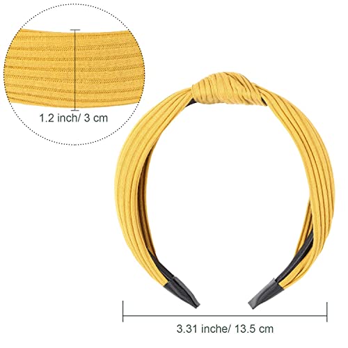 DRESHOW 10 Pieces Wide Headbands Knot Turban Headband Hair Band Elastic Hair Accessories for Women and Girls