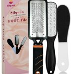 Silquen Professional Pedicure Foot Files for Hard Skin - Premium 3 in 1 Pedicure Foot File, Scrubber and Foot Scraper for Soft & Smooth Heels