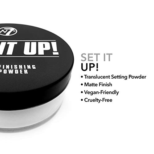 W7 Set It Up Loose Setting Powder - Weightless Translucent Blurring Powder For All Skin Tones