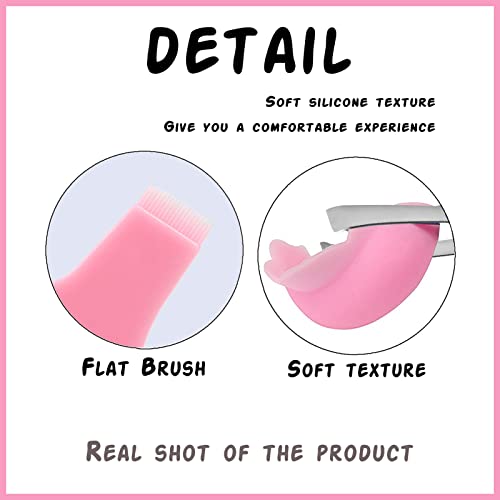 30 Pairs Silicon Curlers Shields Pads with 10 Y Eyelash Brush Combs, Reusable Lash Lift Rods Tool 5 Sizes Makeup Beauty Utensil for Lash Perming