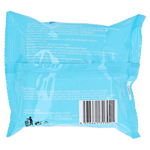Neutrogena Hydro Boost Aqua Cleaning Cloths, Pack of 25 (1 Pack)