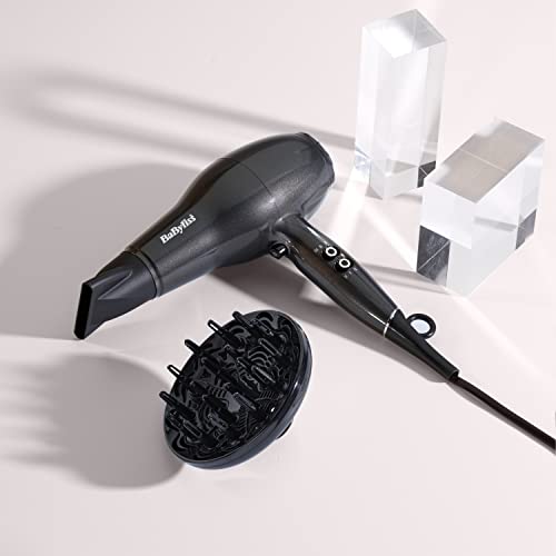 BaByliss Platinum Diamond 2300W Professional AC Motor hairdryer, ultra-fast drying, Ionic, Diffuser