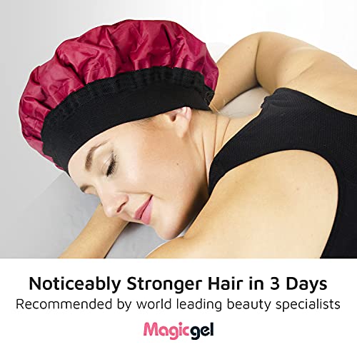 Magic Gel Deep Conditioning Heat Cap | Stronger Hair in Just 3 Days | Heated Caps for Hair Conditioner Application | Premium Microwavable Heating