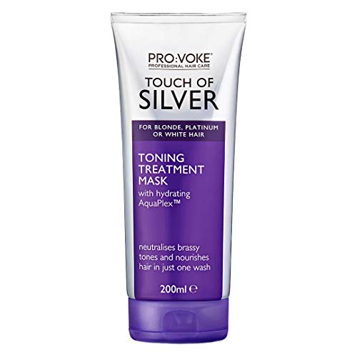 PRO:VOKE Touch of Silver Toning Treatment Mask 200ml | Purple Conditioner for Blonde, Platinum, White or Grey hair | Purple Shampoo Alternative t
