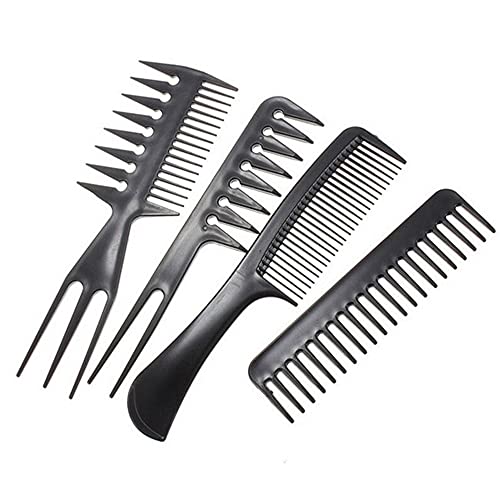 PLASTIFIC 10Pcs Hairdressing Comb Set Hair Styling Pro Kit Professional Barber Salon Gift Black Colour Set - Portable Set Hair Care Style Accesso