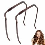 2 Pcs Curly Thick Hair Large Headband,Square Shaped Hinged Curly Thick Hair Large Hair Headband,Hairstyle Tool Unisex Sport Wavy Headband,Invisib