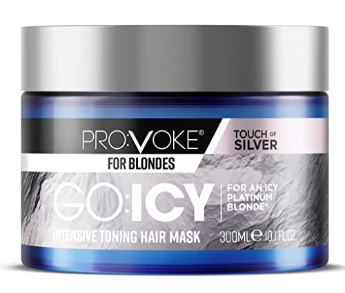 PRO:VOKE Go Icy Intensive Toning Hair Mask 300 ml *NEW* Intensely Brightens Blonde, White and Grey Hair for An Extra Bright Icy Platinum Effect