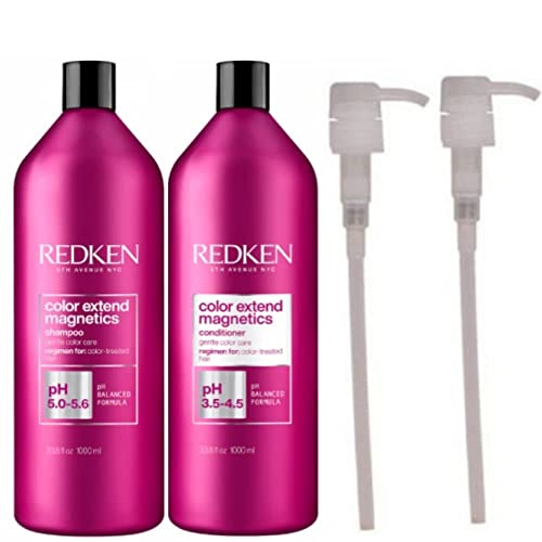 REDKEN COLOUR EXTEND MAGNETICS SHAMPOO & CONDITIONER 1000ML + PUMPS DUO