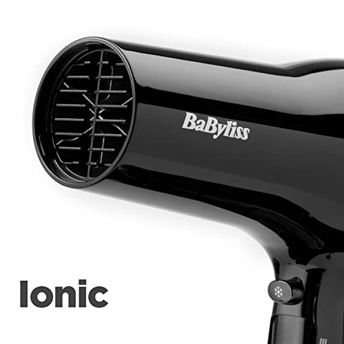 BaByliss Power Smooth 2400W Hair Dryer, Black, Fast, lightweight, ionic dryer