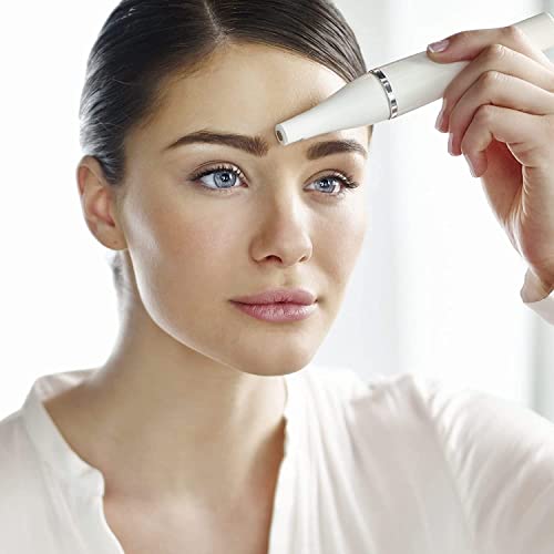 Braun FaceSpa Face Epilator, Hair Removal with Facial Cleansing Brush Head, 100% Waterproof, SE810, White