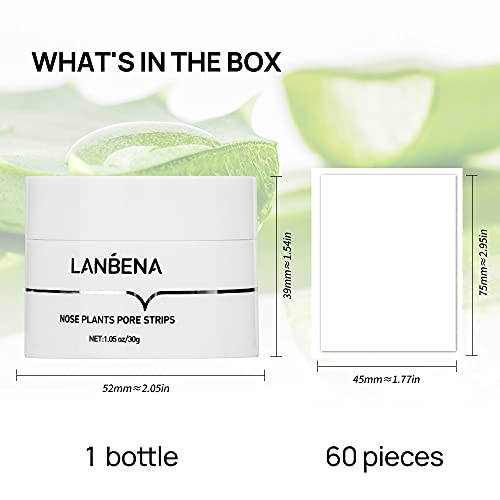 Blackhead-Remover-Mask, LANBENA Blackhead Remover Strips, Nose Pore Strips, Blackhead Removal Mask, Peel off Mask-Deep Cleansing Pore & Acne (1.0