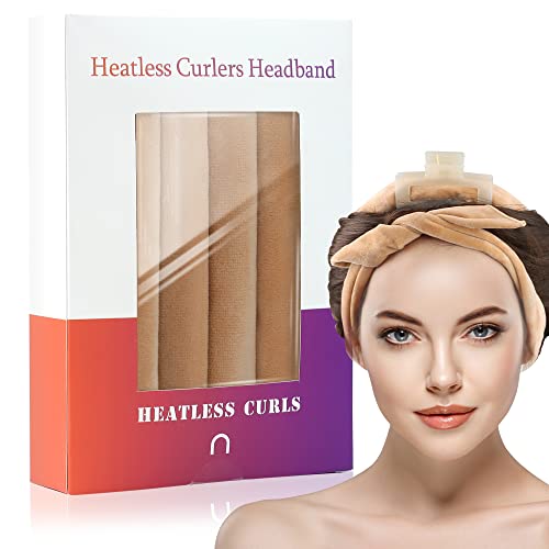 Pefei Comfortable Heatless Curlers Headband for All Hair Types - Sleep Soundly in Soft and Gentle Heatless Curls Headband