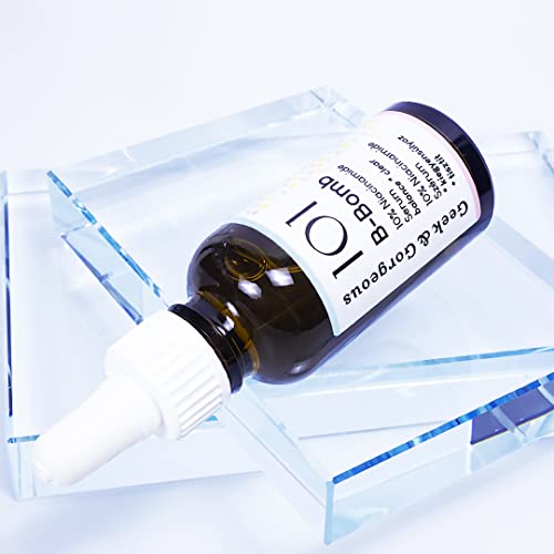 Geek & Gorgeous 101 B-Bomb - 10% Niacinamide Serum, Zinc PCA & Sarcosine, helps enlarged pores, oiliness and blemishes, combination skin, 30ml