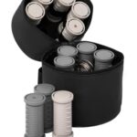 Nicky Clarke Heated 25 mm Rollers Compact Travel Set of 12, Ionic Self Grip with Pin Clips and Zip Storage Bag - NHS006, Grey