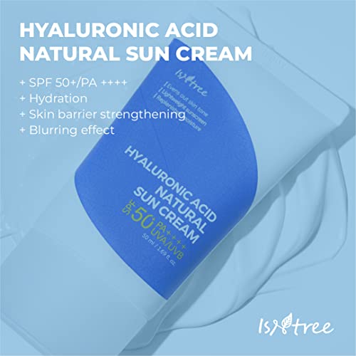 Hyaluronic Acid Natural Suncream SPF50 PA++++ 50ml 1.69 fl.oz | Evens out skin tone | Lightweight sunscreen | Replenishes moisture