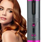 Rantizon Cordless Automatic Hair Curler Cordless Professional Hair Curlers with LCD Display Adjustable Temperature Setting USB Rechargeable Curli