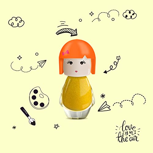 Dolly Nail Polish Set 24 Modern Colours Doll-Shaped Bottles Non-Toxic Strawberry Scented Water-based Peel-Off (Set B)