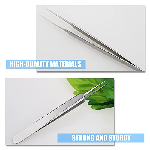 Professional Comedones Extractors Stainless Steel Ingrown Hair Tweezers Blackhead Remover Splinter Sharp Tip Tweezers for Acne