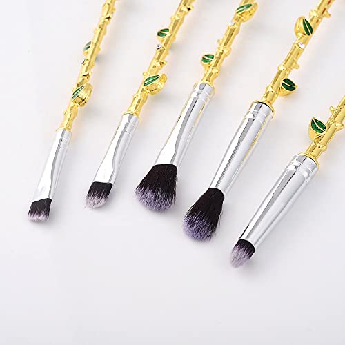 Rose Makeup Brushes Set 5 PCS for Eyes Cosmetics Blending Blush Eyeliner Eyebrow Concealer Cosmetic Brushes Set