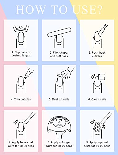 Btiztlla Gel Nail Polish Kit with 120W LED Light, 12 Colors White Nude Glitter Gel Nail Polish Set, UV LED Nail Lamp, No Wipe Base Top Coat, Mani