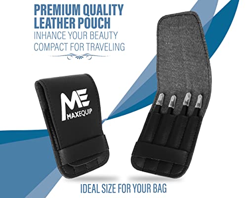 ME MAXEQUIP 4Pcs Tweezers for Facial Women and Men Professional Stainless Steel Eyebrow Tweezers Precision for Ingrown Hair Tweezers on Nose Ear