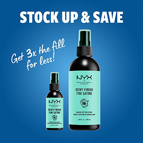 NYX Professional Makeup Setting Spray, Long Lasting Formula, Fixing, Lightweight, Vegan Formula, Dewy Finish, 60 ml