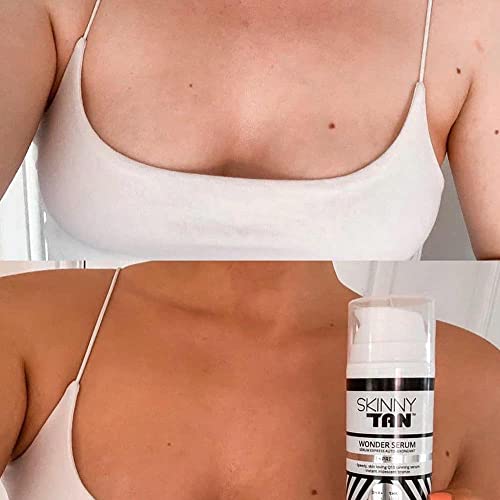Skinny Tan Wonder Serum Anti-Ageing Express Tanning Serum 145ml |Tanning Serum with Youth Boosting Q10 and Vitamin E | Instant Tan | Cruelty Free