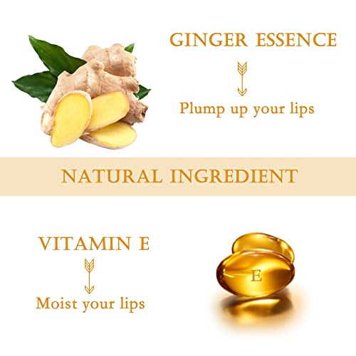 Rosarden Natural Lip Plumper and Lip Care Serum, Lip Enhancer, Lip Gloss, Balm Maximizer for Fullness, Plumping and Moisturizing Lips