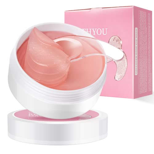 Rose Under Eye Mask, Collagen Under Eye Patches For Puffy Eyes & Bags, Dark Circles and Wrinkles, Look Younger and Less Tired, Revitalize and Moi