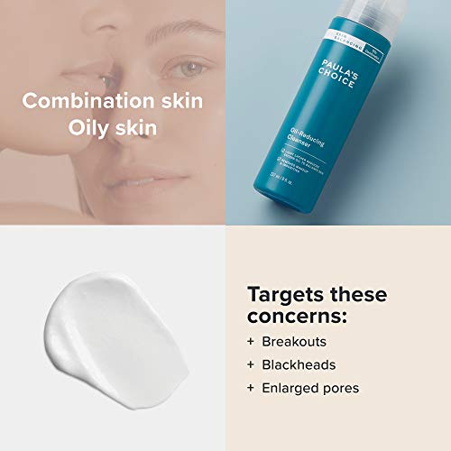 Paula's Choice SKIN BALANCING Oil Reducing Cleanser - Facial Foaming Cleanser Fights Blackheads & Pores - Make Up Remover & Face Wash with Aloe V