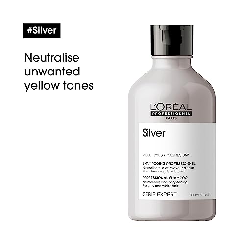 L’Oréal Professionnel | Shampoo, For Grey, White or Light Blonde Hair, Serie Expert Silver