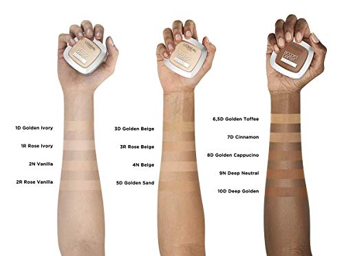 L'Oréal Paris Powder Foundation, Super-Blendable, With Hyaluronic Acid, Light Texture for a Flawless Finish, True Match Perfecting Powder, W3