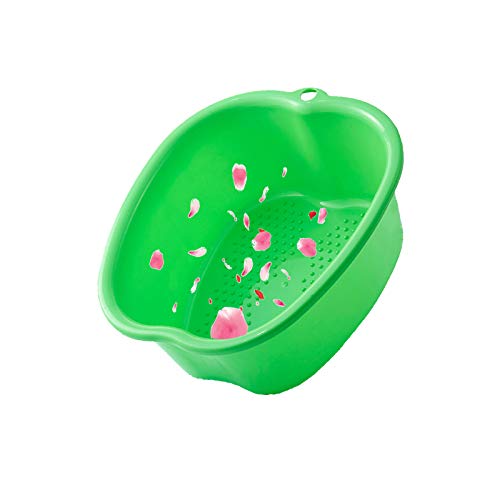 Large Foot Bath spa Bowl, Thick Sturdy Plastic Foot Basin for Pedicure, Detox and Massage, Perfect to Soak Your Feet Toe Nails and Ankles (Blue)