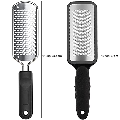 Foot Files Stainless Steel Pedicure and Dual Sided Foot File Hard Skin Remover Professional Foot Care Tool for Hard Skin and Dry Cracked Feet Scr