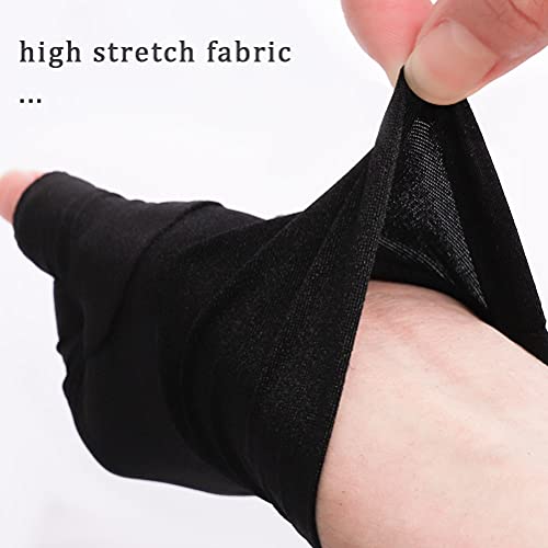 Pimoys Manicure Gloves, Gloves for Nail Lamp Light UV Protection Gloves Fingerless Gloves for Gel Nail Lamp Black