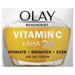 Olay Vitamin C + AHA24 Day Gel Face Cream With Vitamin C, AHA & Niacinamide For Bright And Even Skin Tone, 50ml