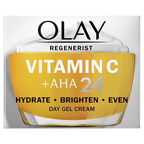 Olay Vitamin C + AHA24 Day Gel Face Cream With Vitamin C, AHA & Niacinamide For Bright And Even Skin Tone, 50ml