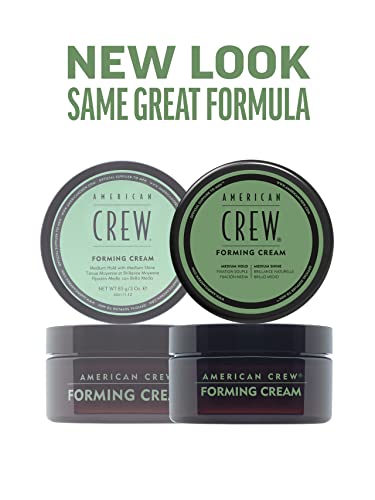 American Crew Forming Cream with Medium Hold & Shine, Gifts For Men, For Shape & Thickening (85g) Cream Texture for All Hair Types, Hair Styling