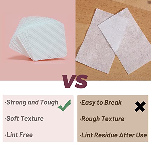 420Pcs Lint Free Nail Wipes (UK Company), Lint Free Wipes for Nails, Lint Free Pads for Gel Nails, Absorbent Nail Wipes Lint Free for Gel Polish