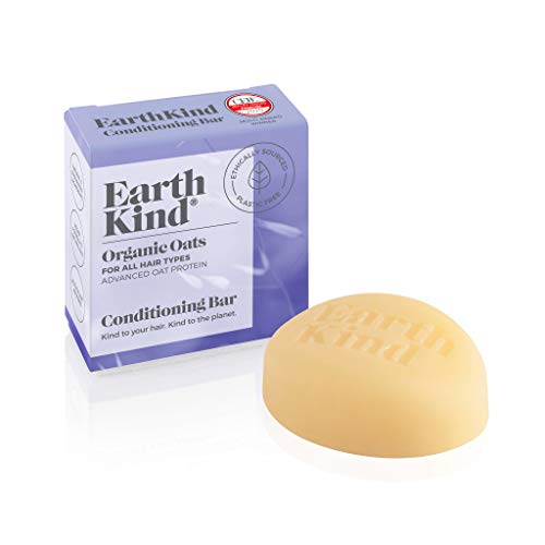 EarthKind Organic Oats Conditioning Bar, Moisturising Solid Conditioner Bar for Hair, Sulfate Free, Plastic Free & Vegan, All Hair Types, Gentle
