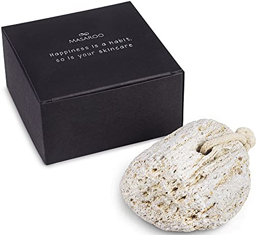 Masaroo Pumice Stone for Feet - Natural Foot Files for Hard Skin - Callus Remover for Feet - Hard Skin Remover Foot - Natural Foot Scraper