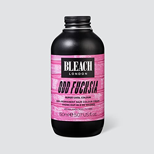 BLEACH LONDON Bruised Violet Semi-Permanent Hair Colour Cream - Deep Purple, Vegan, Cruelty Free, Vibrant Temporary Dye 150 ml