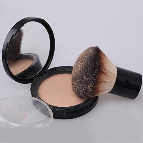 Kabuki Face Brush Foundation Brush for Powder Mineral Foundation Blending Blush Buffing Makeup Brush (Aluminum Handle)