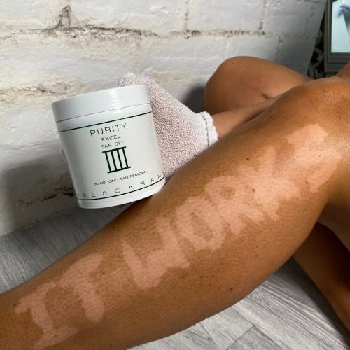 Rose & Caramel Purity Excel 60 Second Fake Tan Remover. Express Exfoliating Self Tan Eraser. Rapid Tan Removal. Quick Self Tan Remover, Vegan, Cr